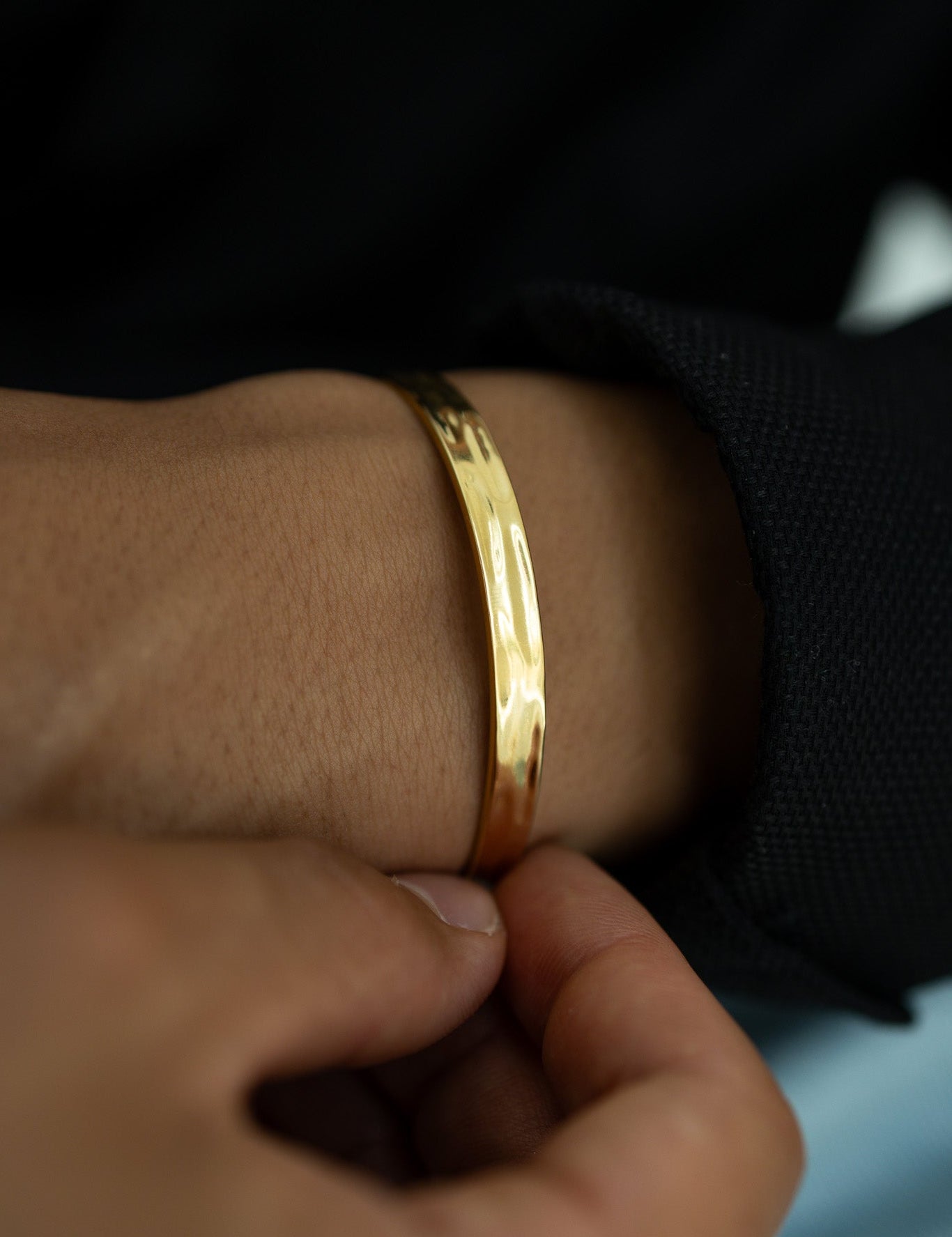 Hammered Cuff - Gold