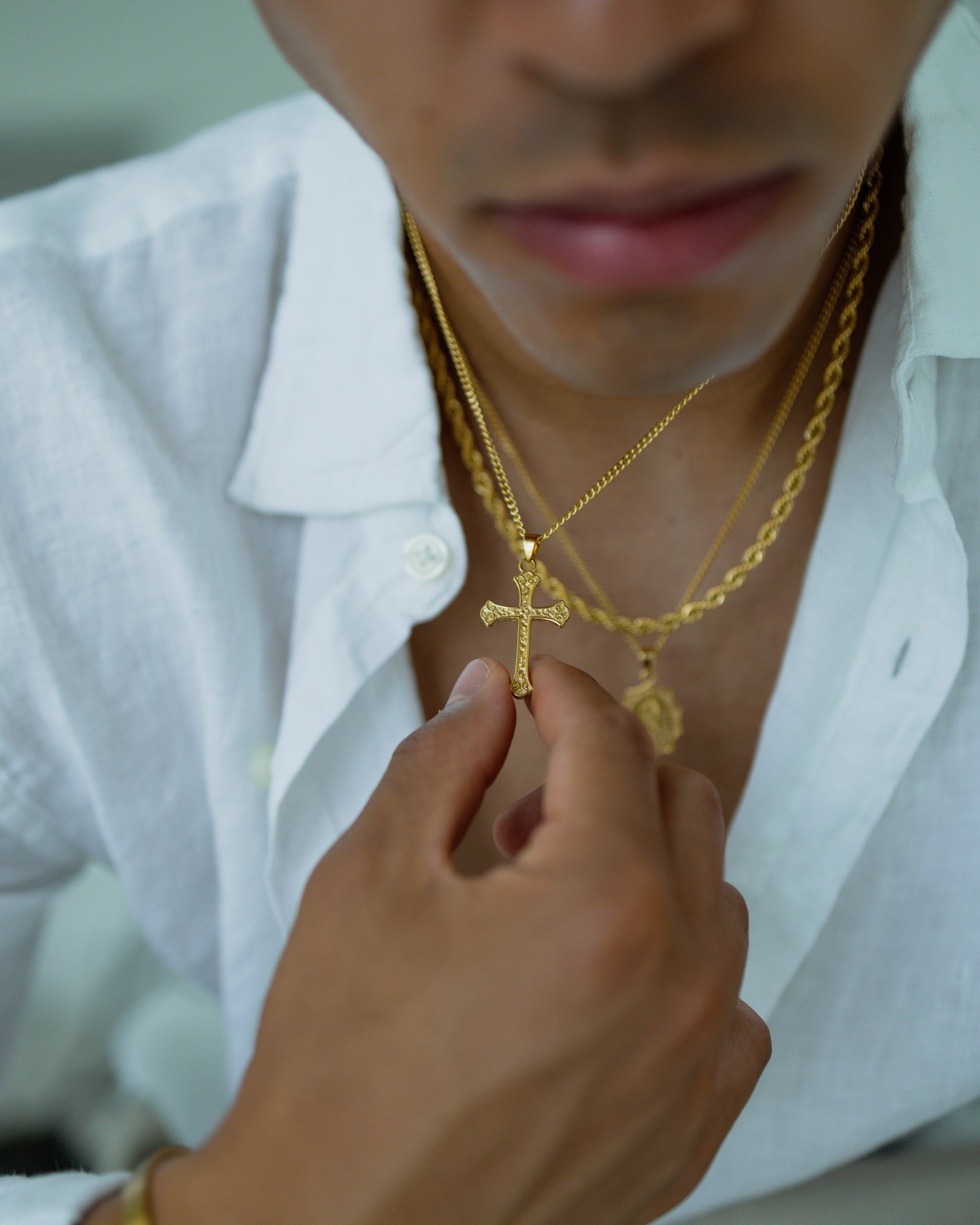 Kreuz Halskette - Gold