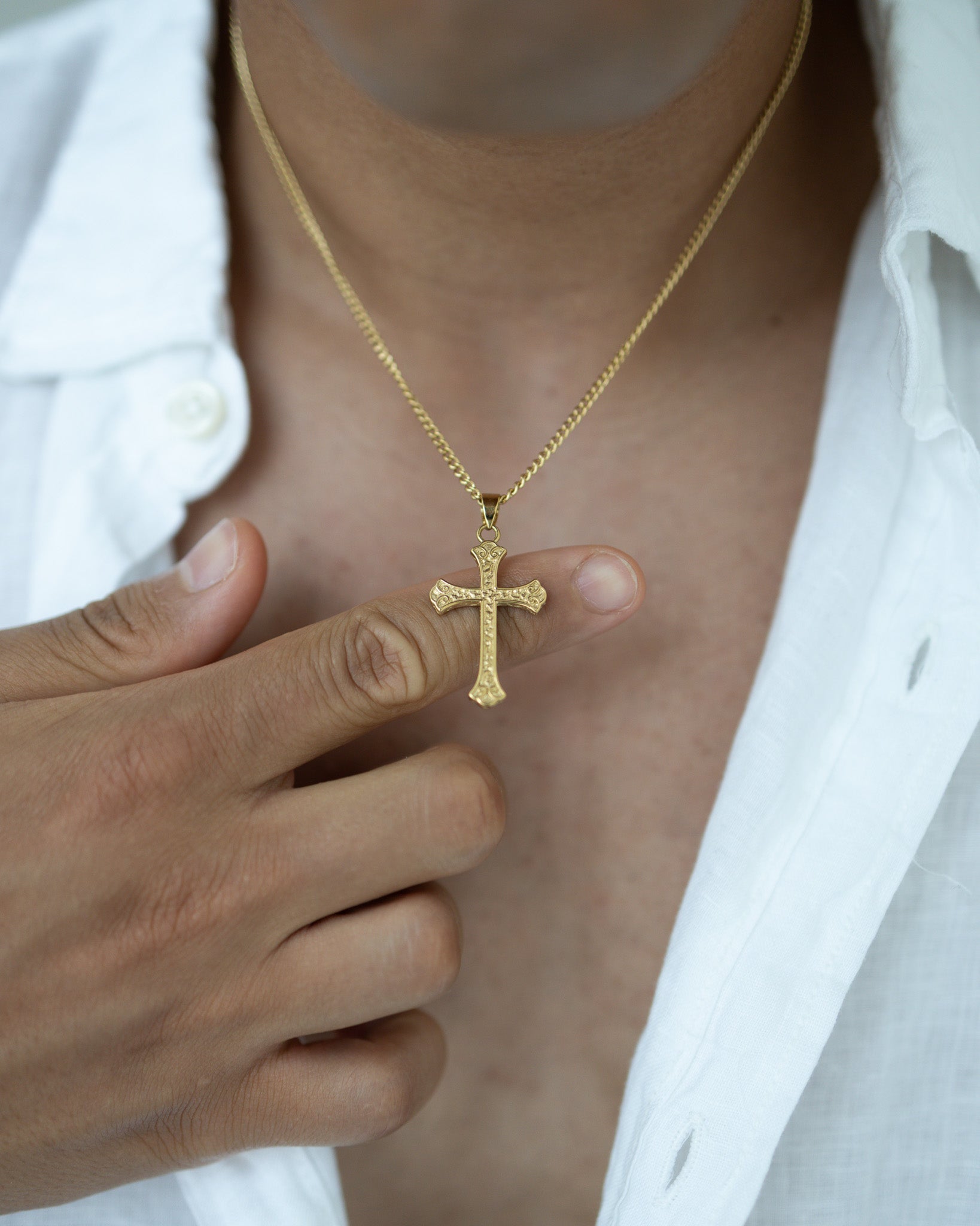 Kreuz Halskette - Gold