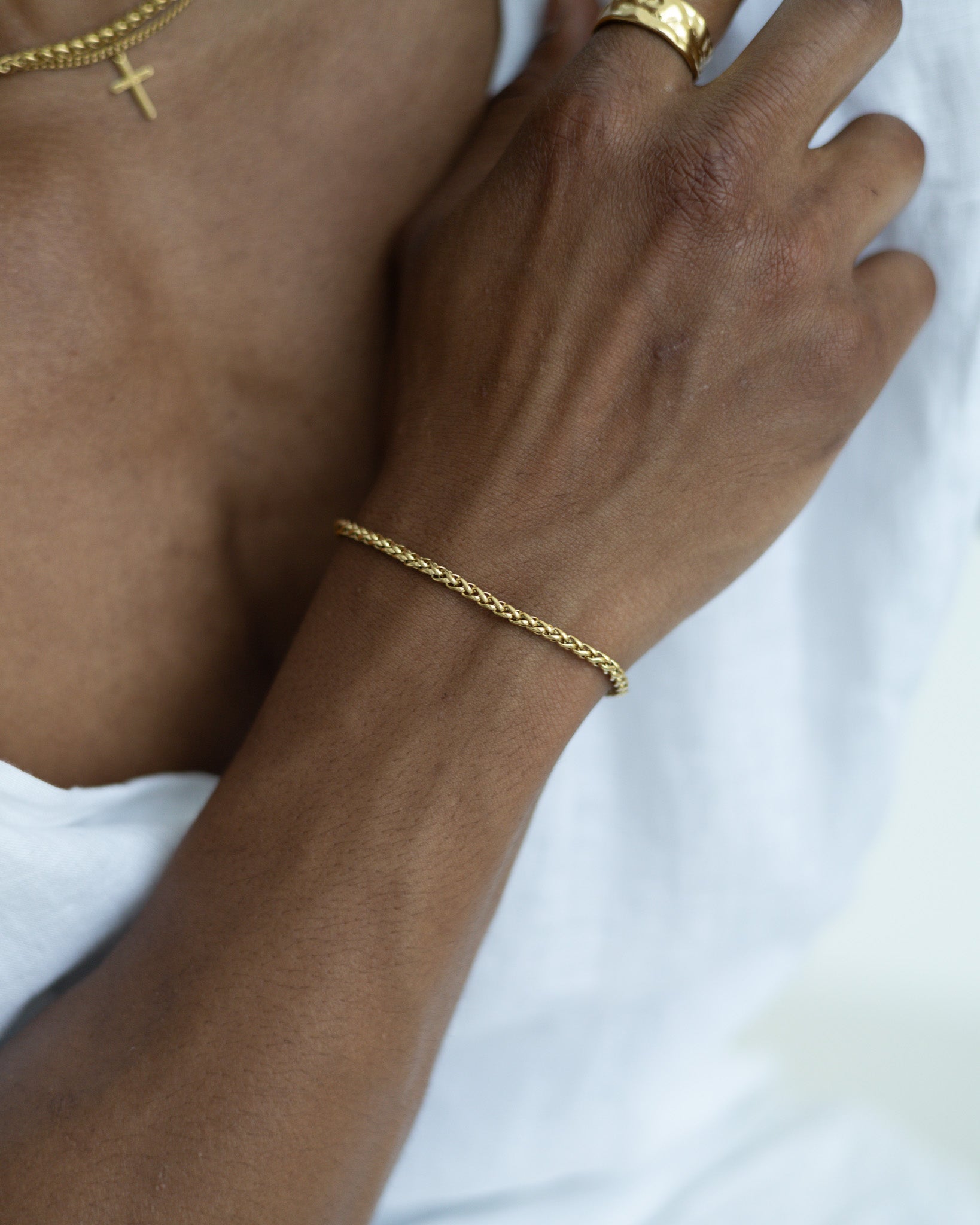 Snake Armband 3mm - Gold