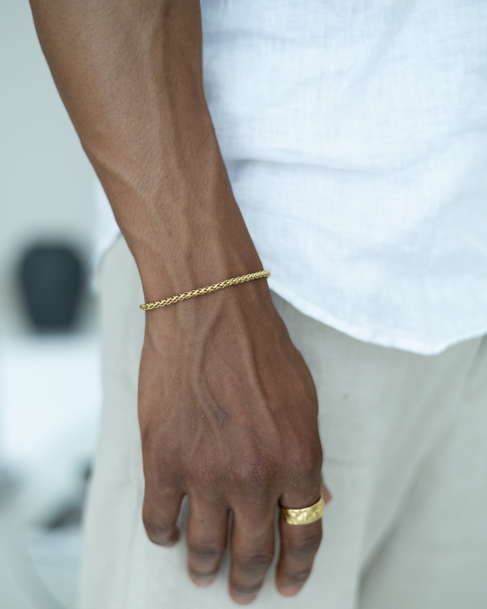 Snake Armband 3mm - Gold