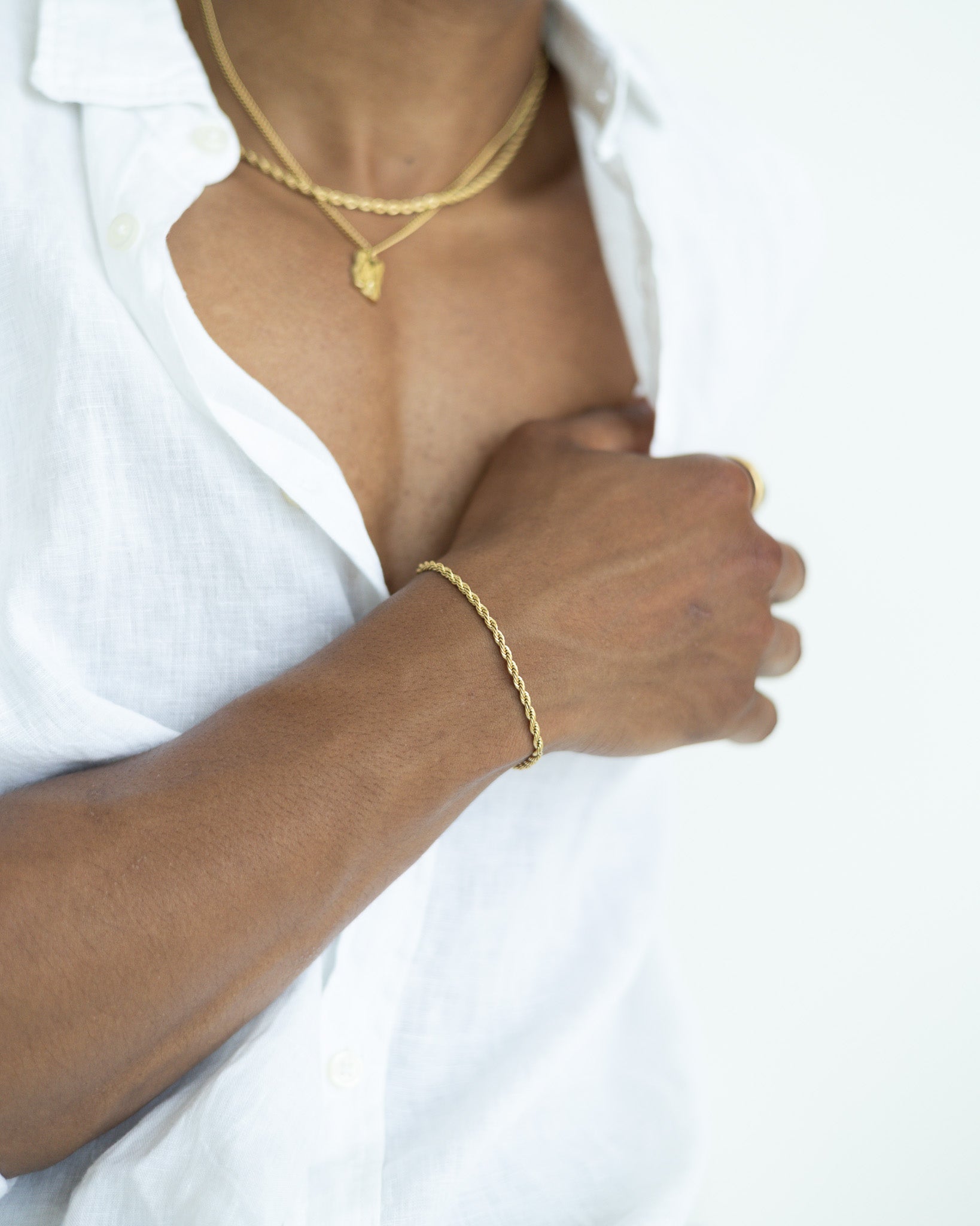 Rope Armband 3mm - Gold