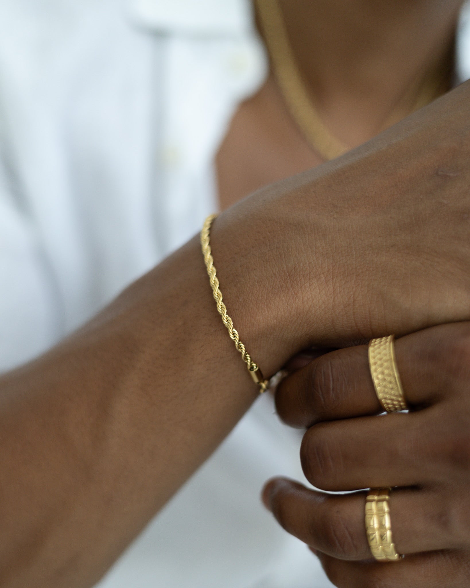Rope Armband 3mm - Gold