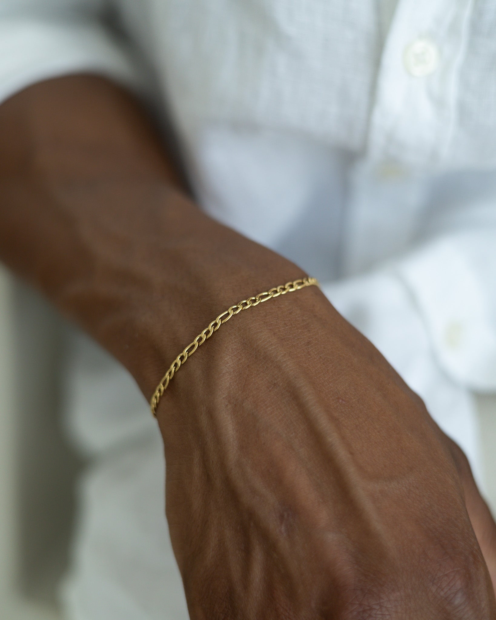 Figaro Armband 3mm - Gold