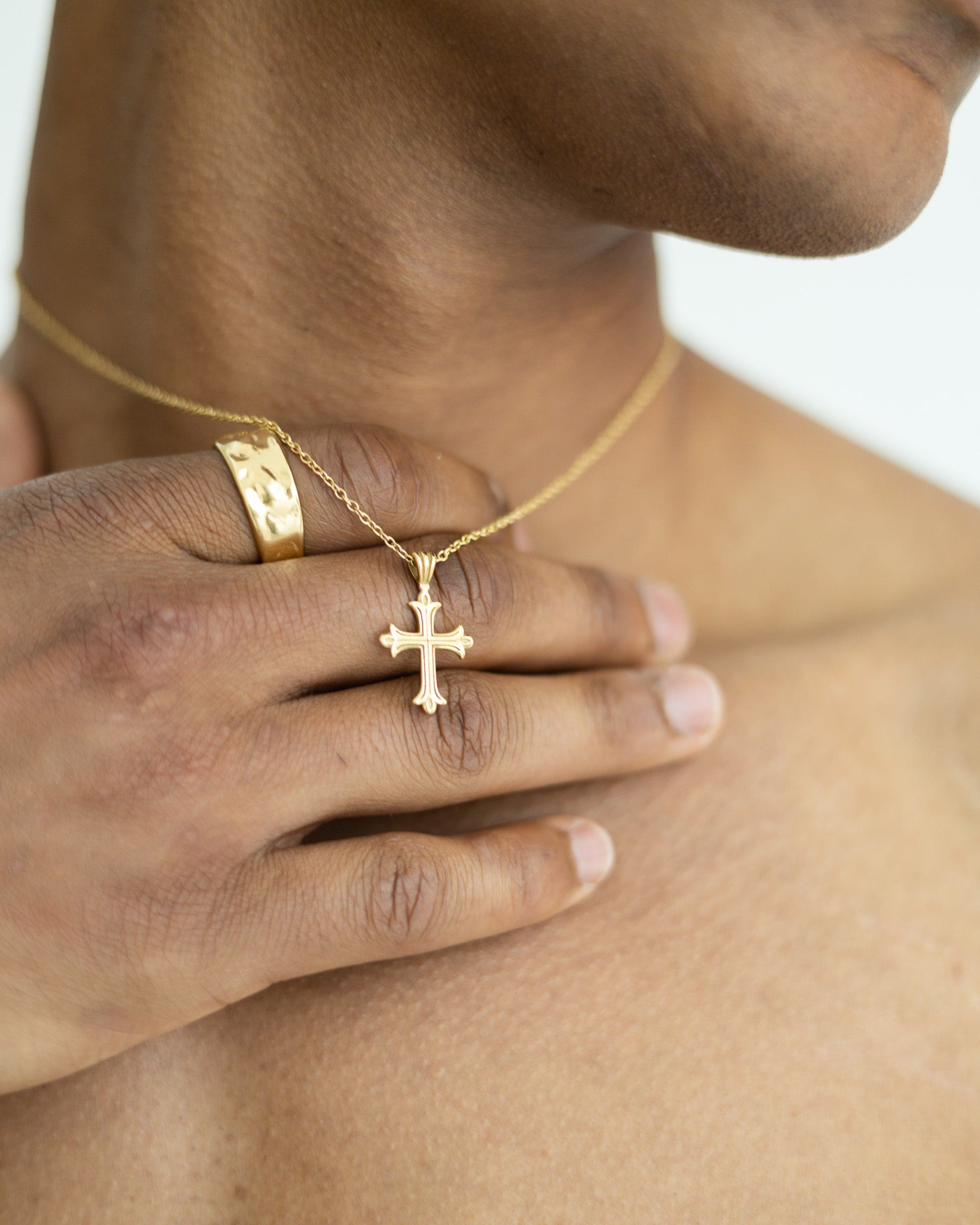Antica Kreuz Halskette - Gold