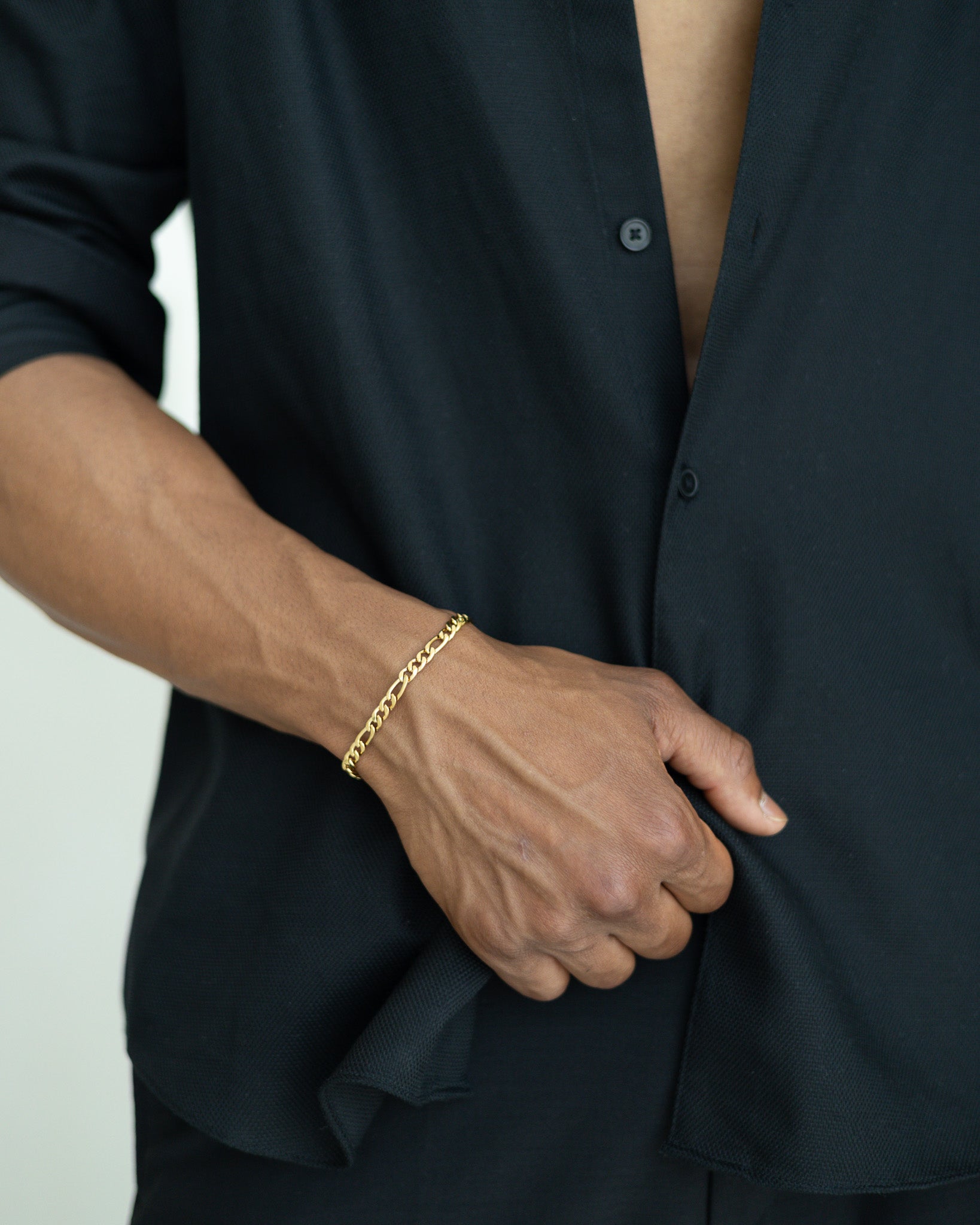 Figaro Armband 5mm - Gold