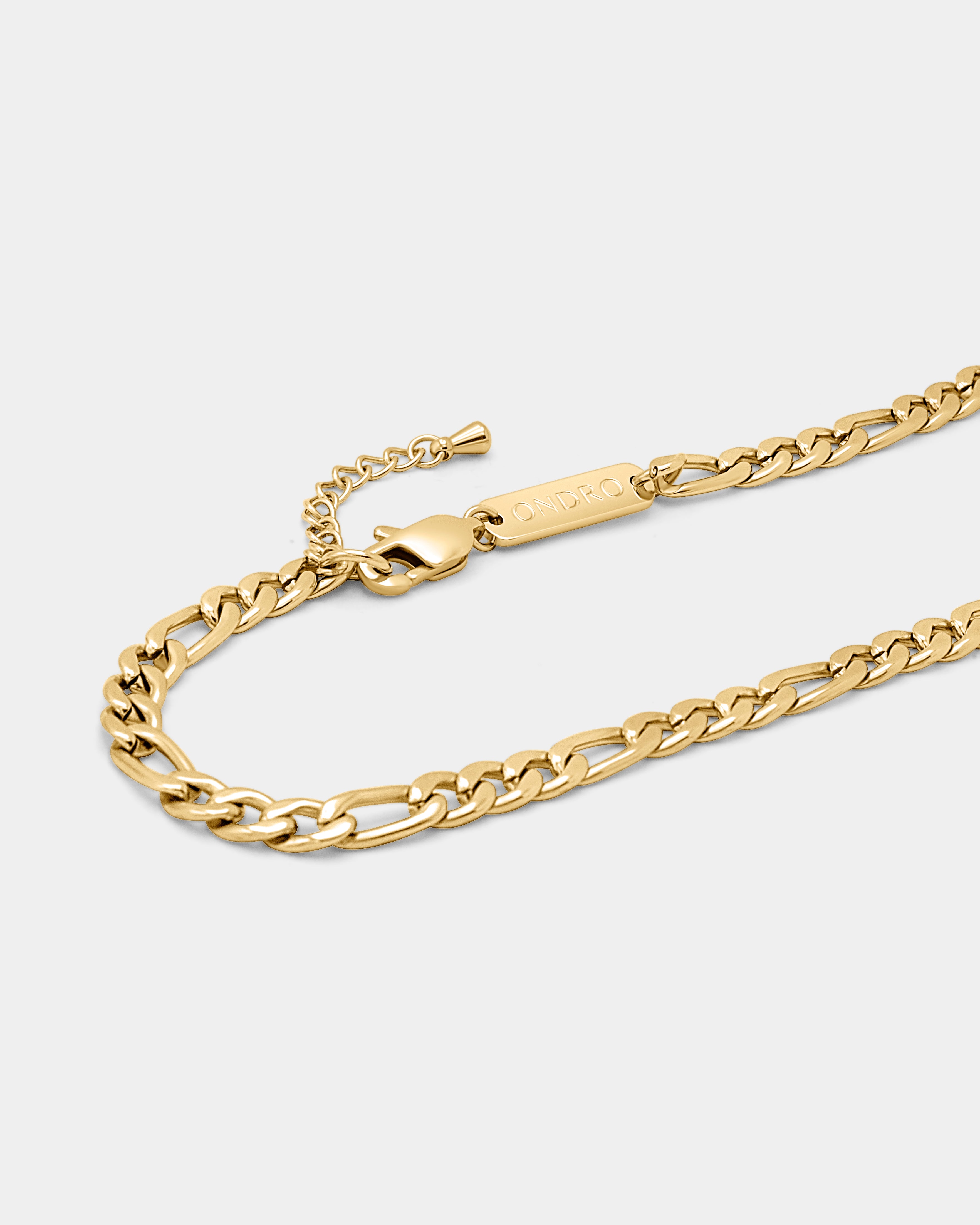 Figaro Armband 3mm - Gold