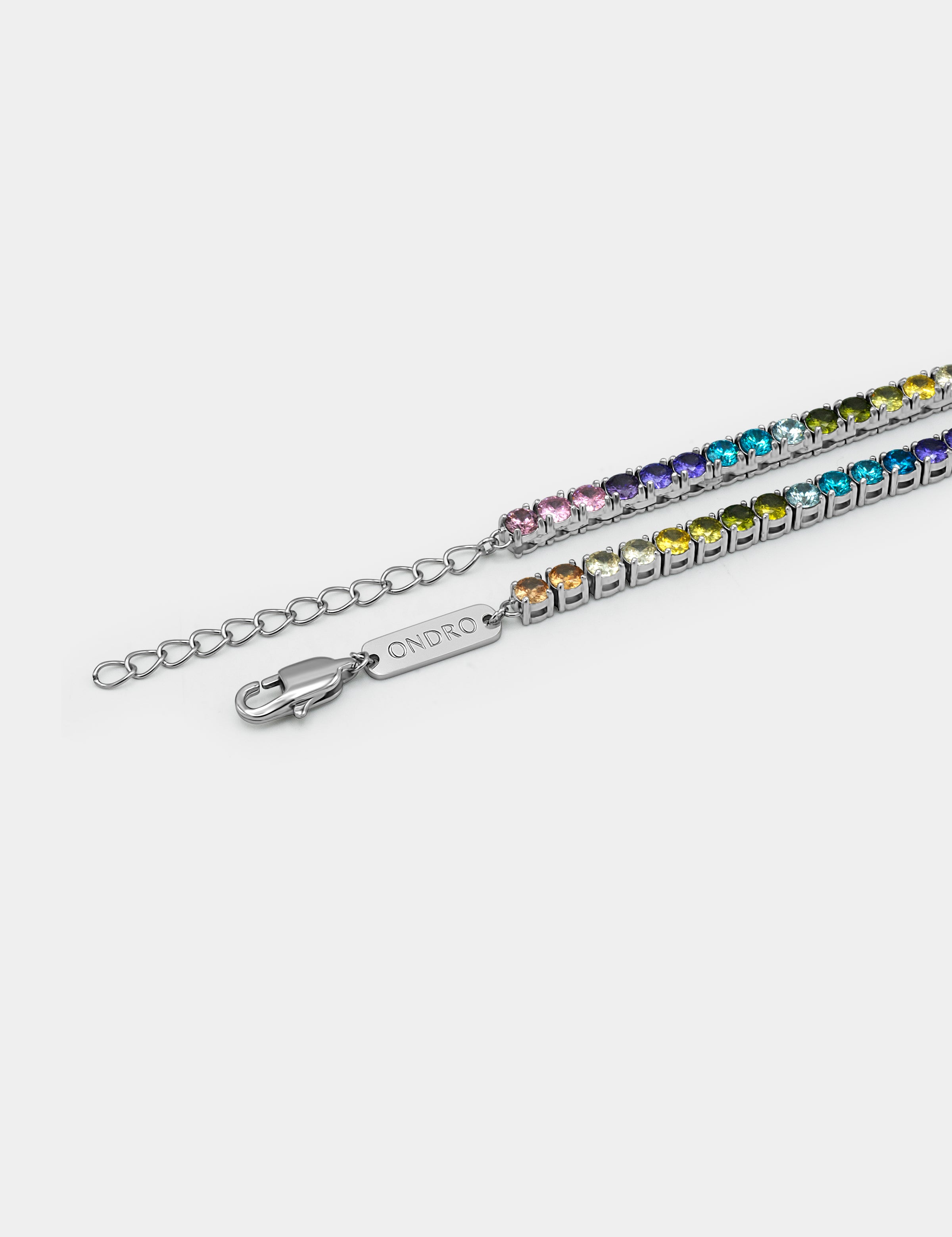 Ice Tennis Rainbow Halsketten Duo