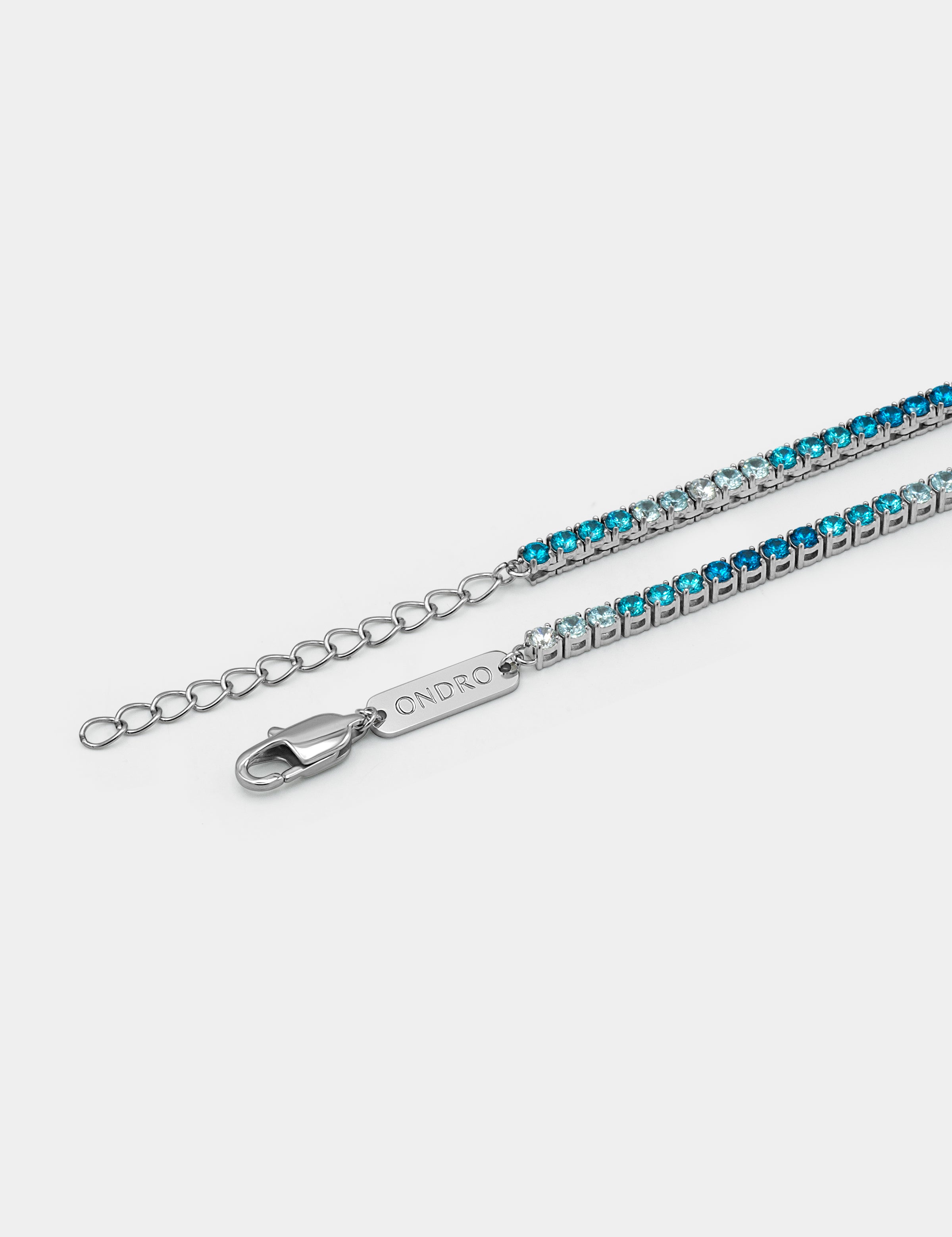 Ice Tennis Blue Rainbow Halsketten Duo