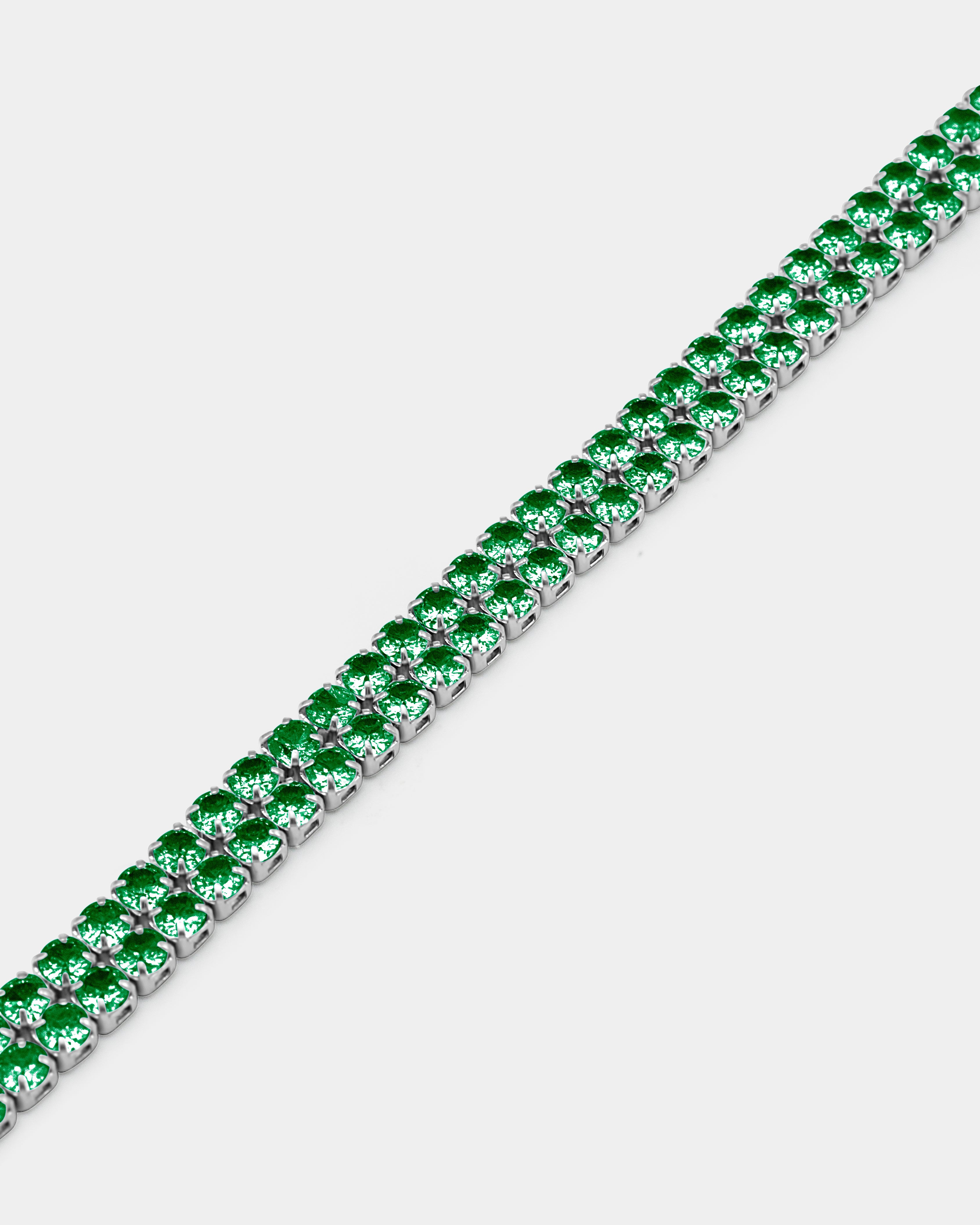 Ice Double Line Armband - Smaragd Grün