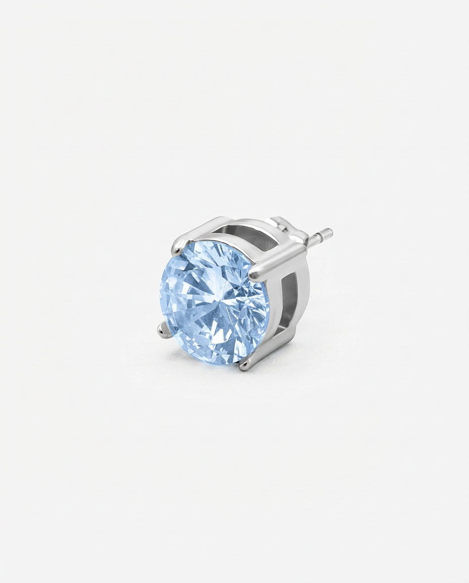 Diamond Ohrring 8mm - BabyBlau - Set
