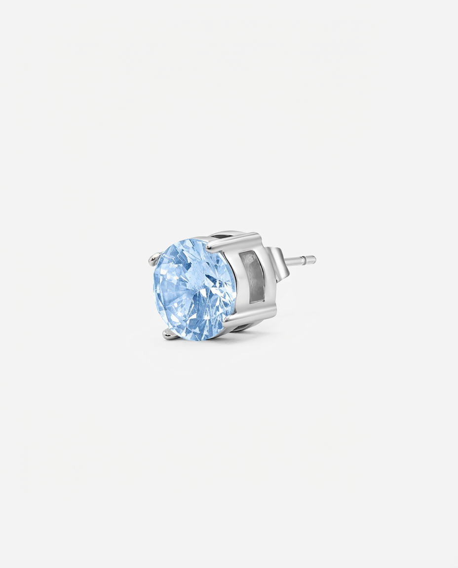 Diamond Ohrring 8mm - BabyBlau - Set