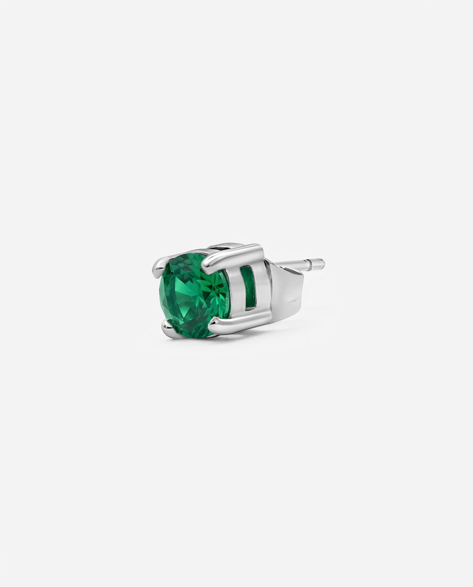 Diamond Ohrring 5mm - Smaragd Grün - Set