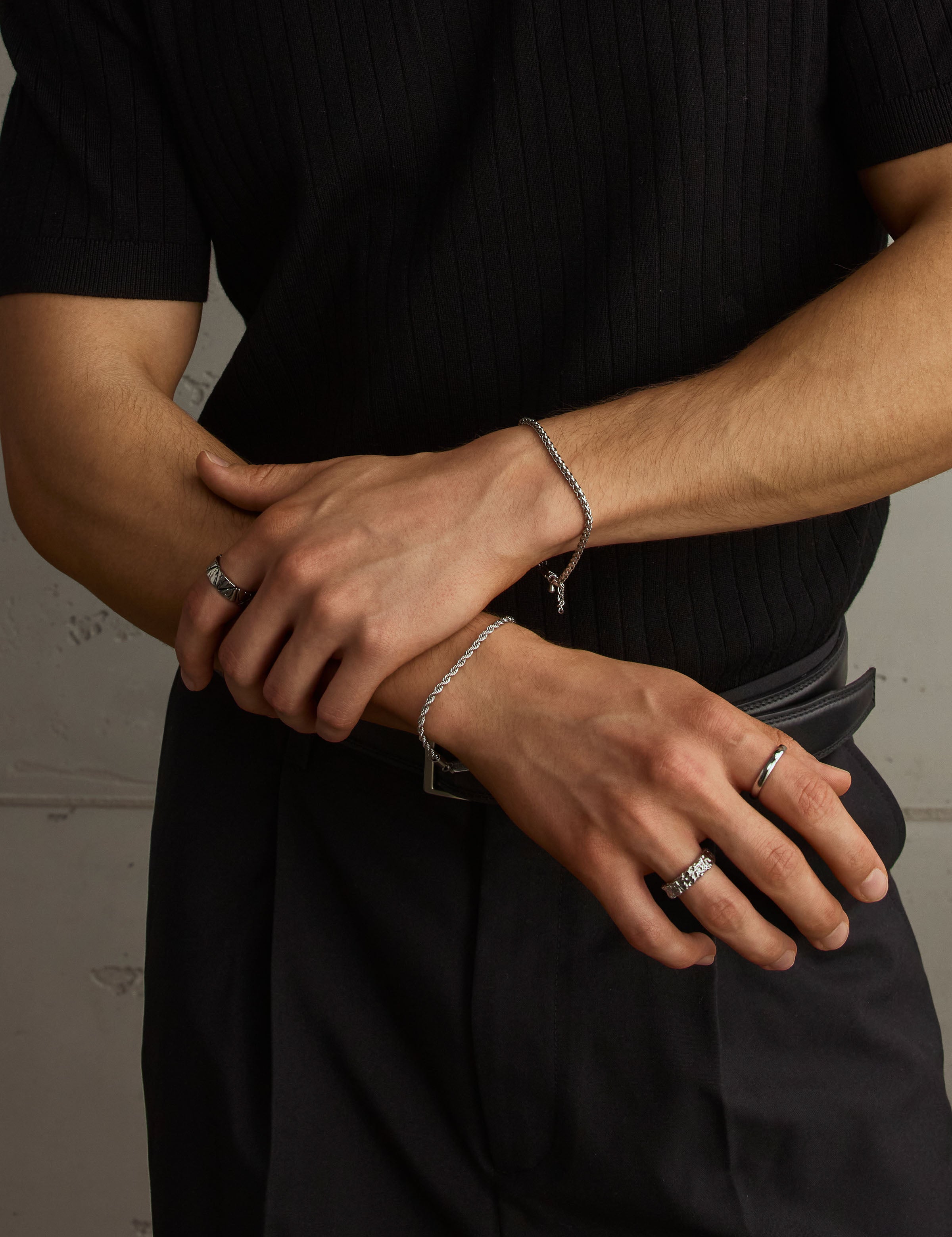Ketten || ||  Look: Rope 3mm & Snake 3mm Armband | Moon,Sava,Rock Ringe.
