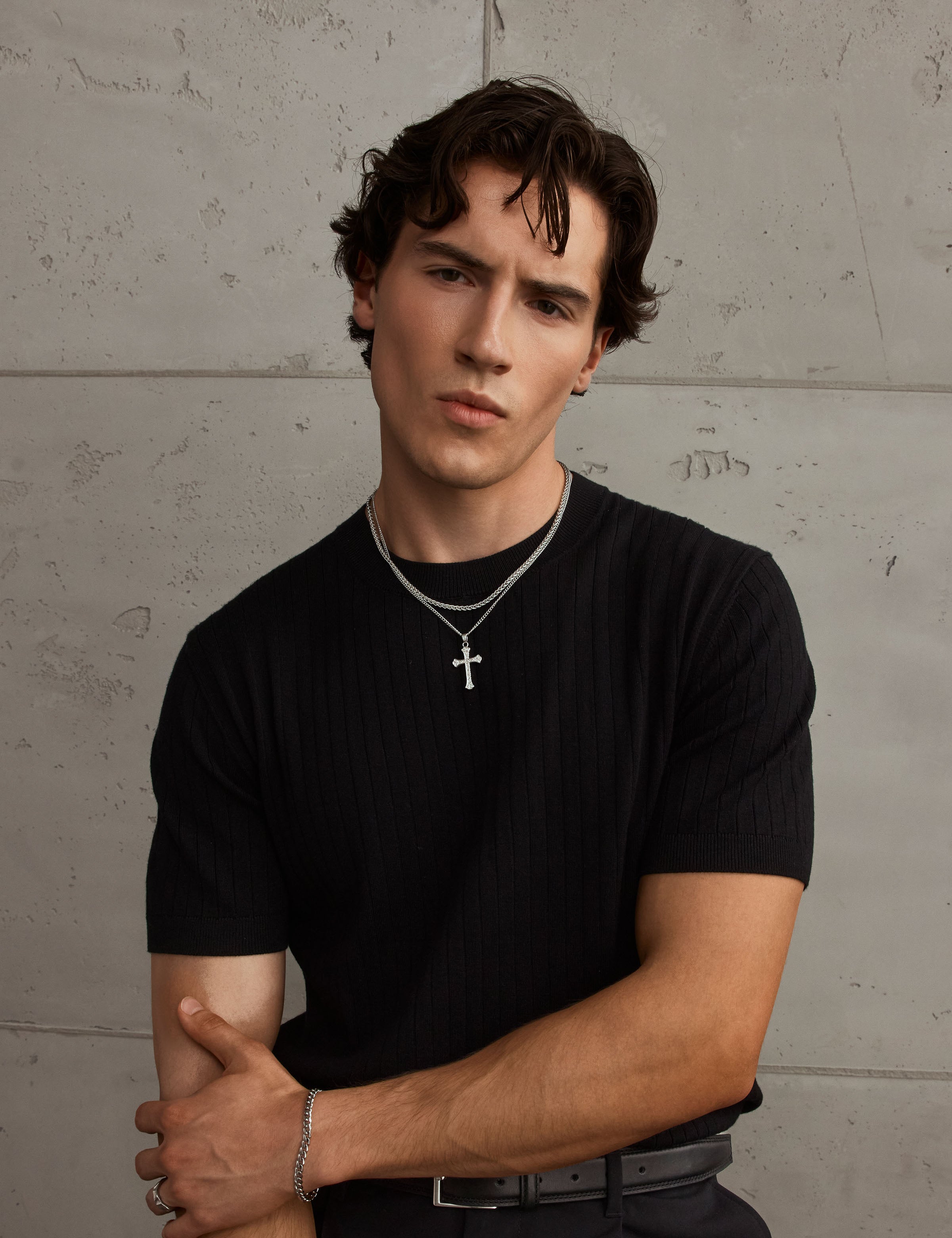 Perlen || ||  Look: Snake Halskette 3mm & Kreuz Halskette | Cuban 5mm Armband & Rebuke Ring.