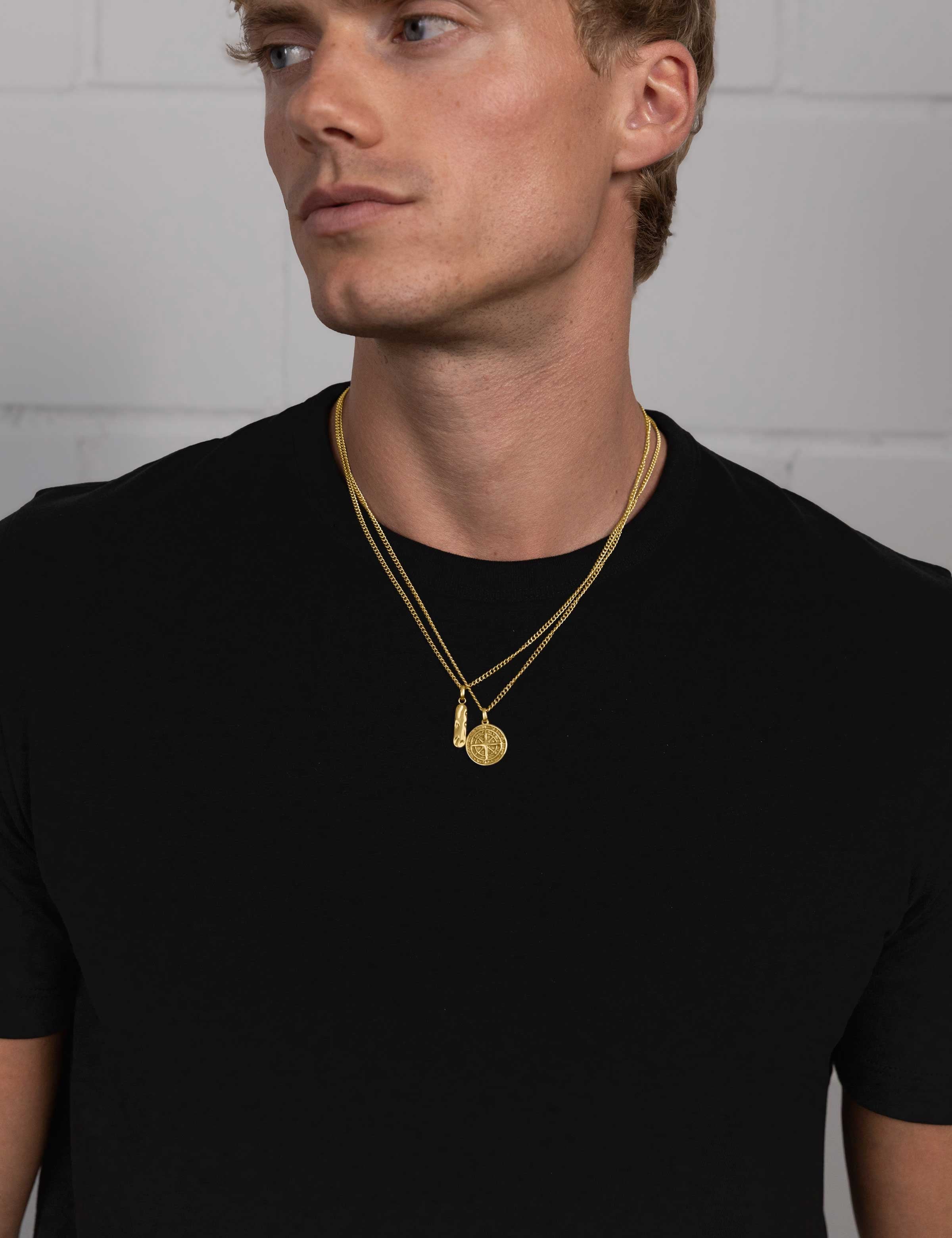 Kompass Halskette - Gold