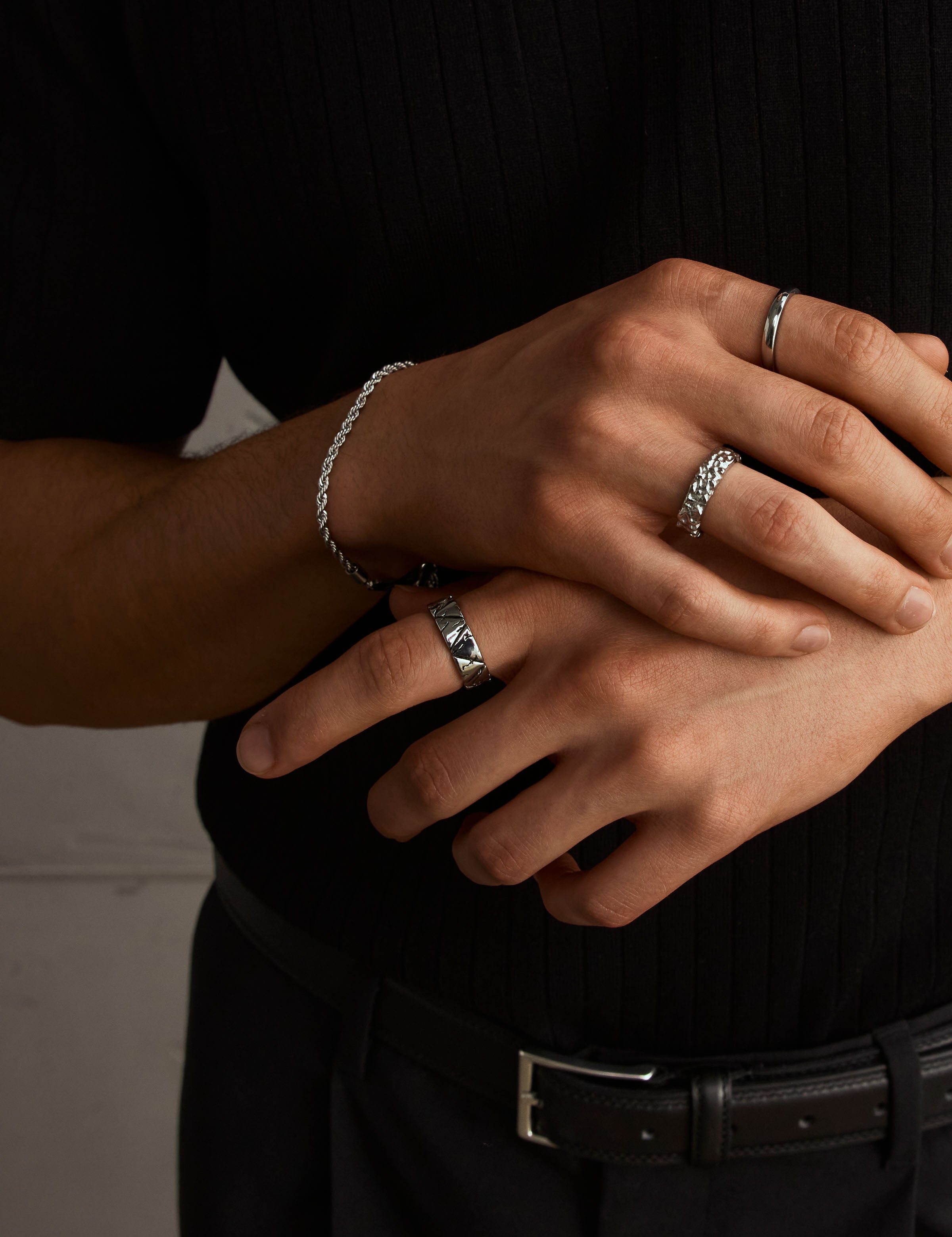 Ring || ||  Look: Rock Ring + Moon & Sava Ring. Rope Armband 3mm