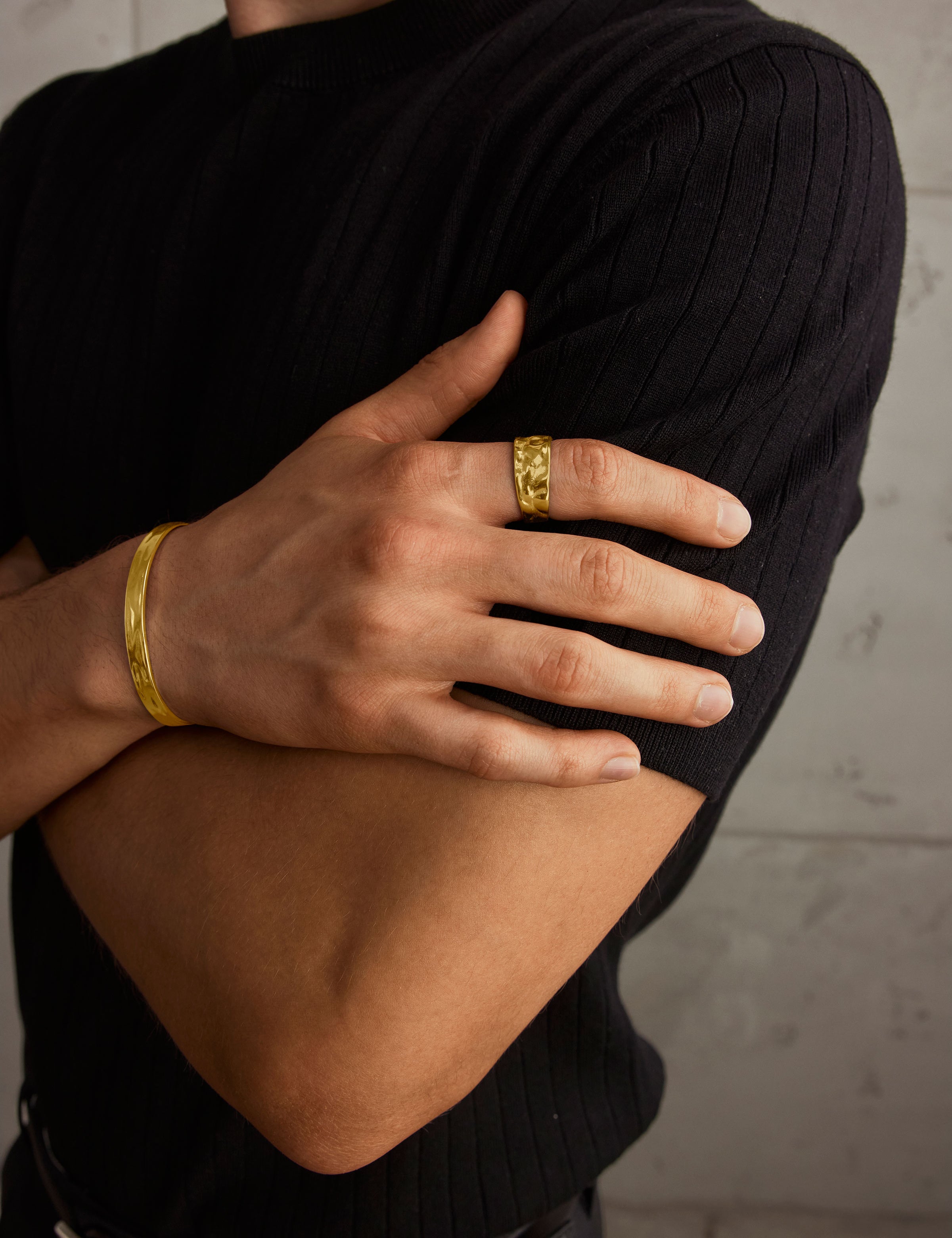 Hammered Cuff - Gold