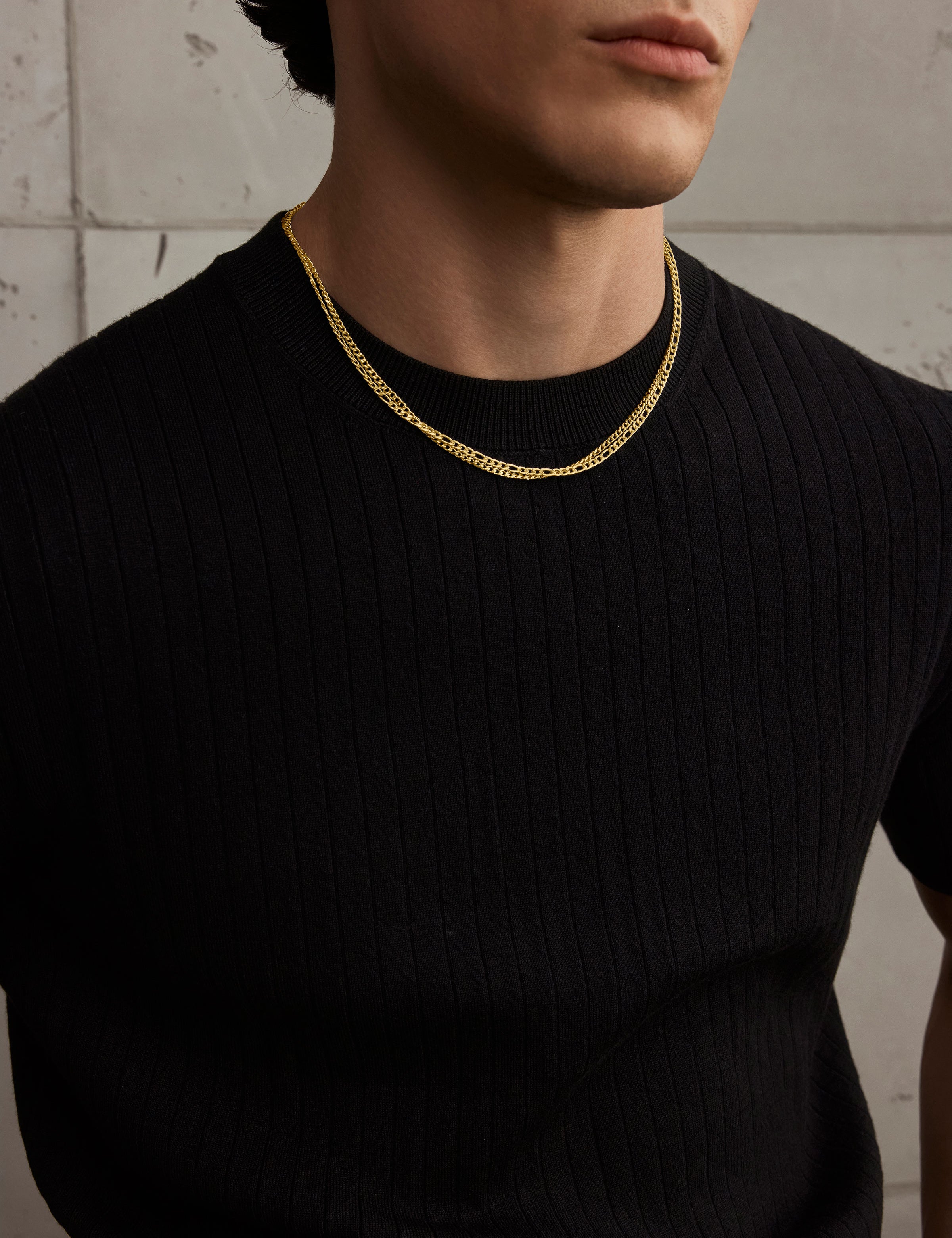 Figaro Halskette 3mm - Gold