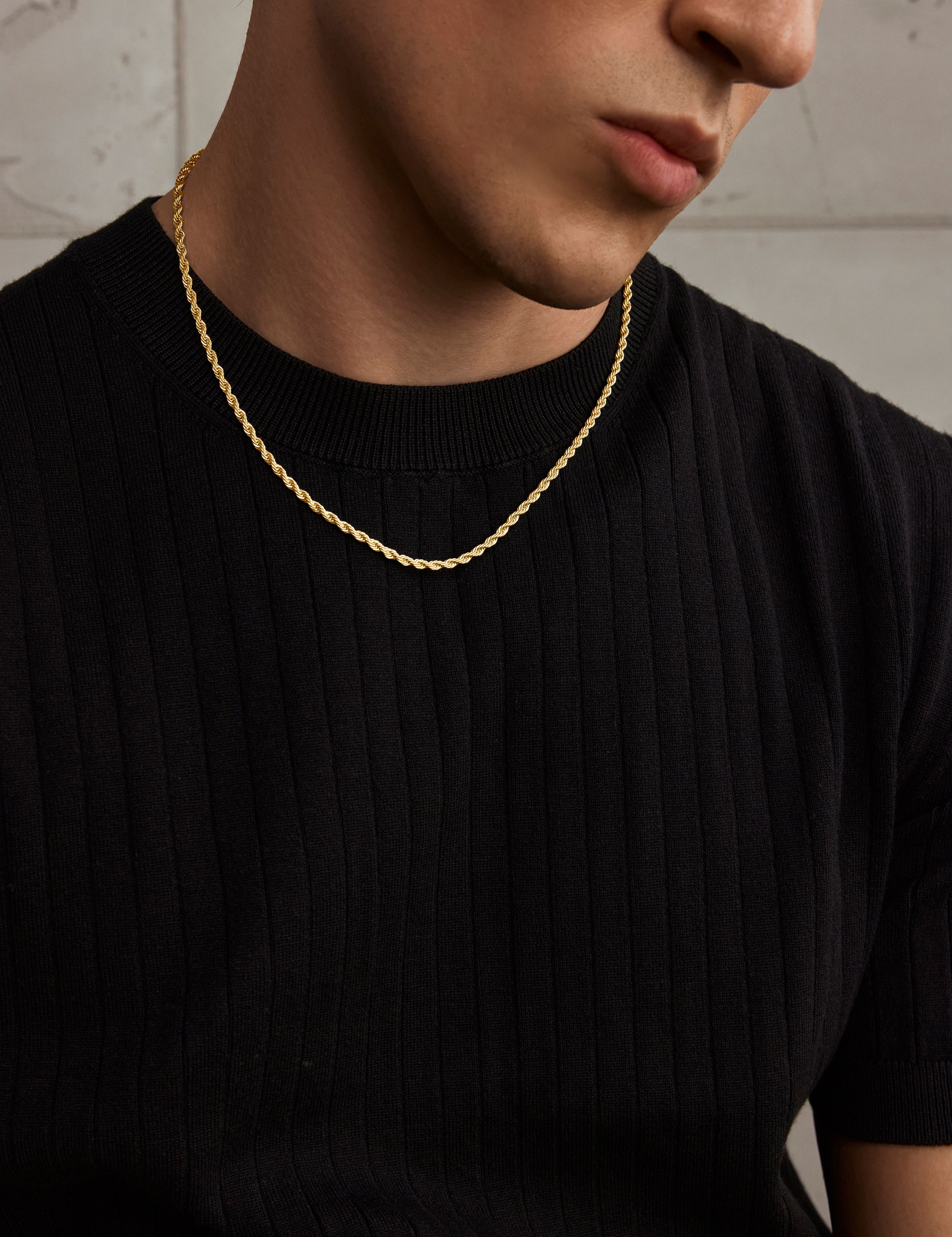 Rope Halskette 3mm - Gold