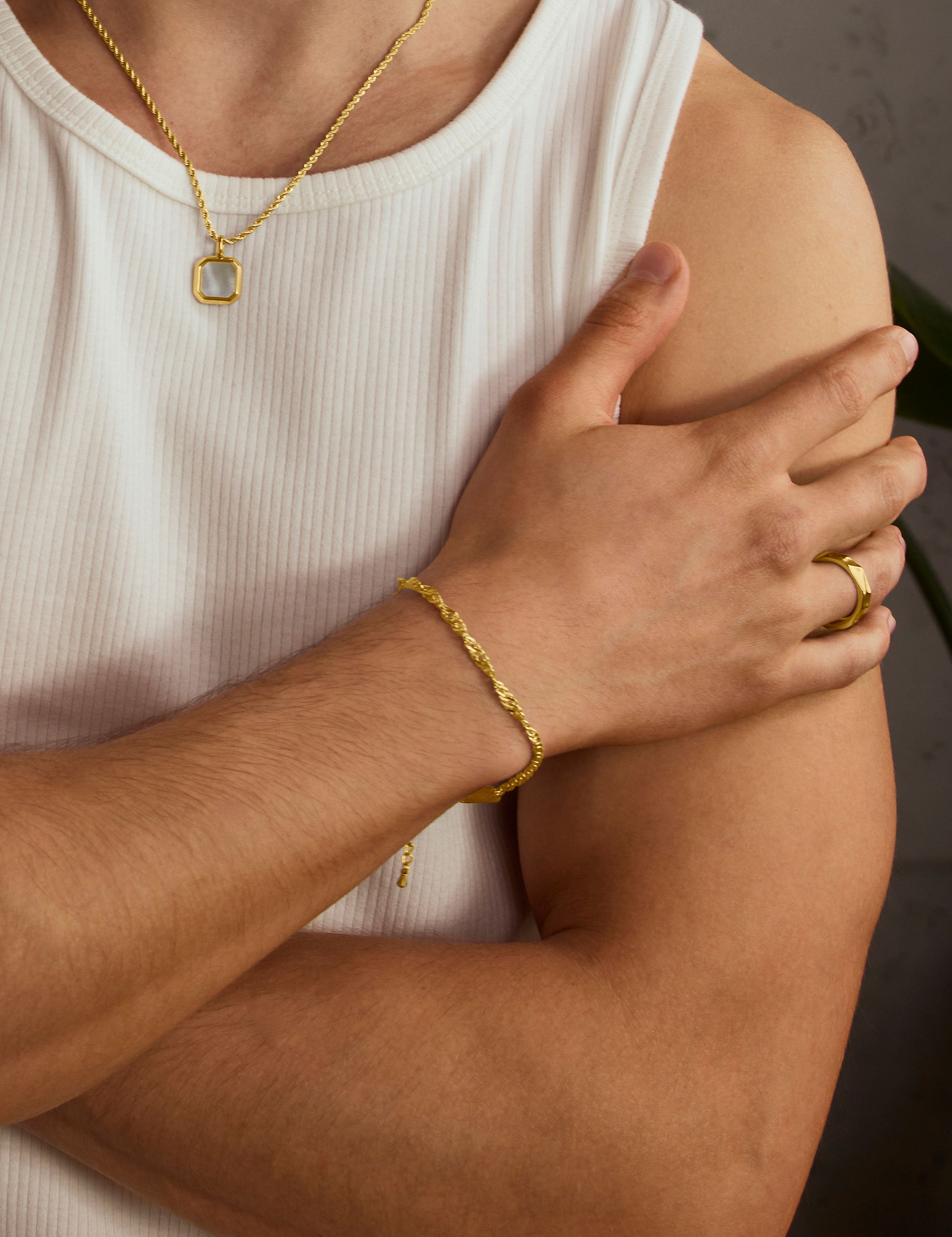 Singapur Armband 4mm Gold