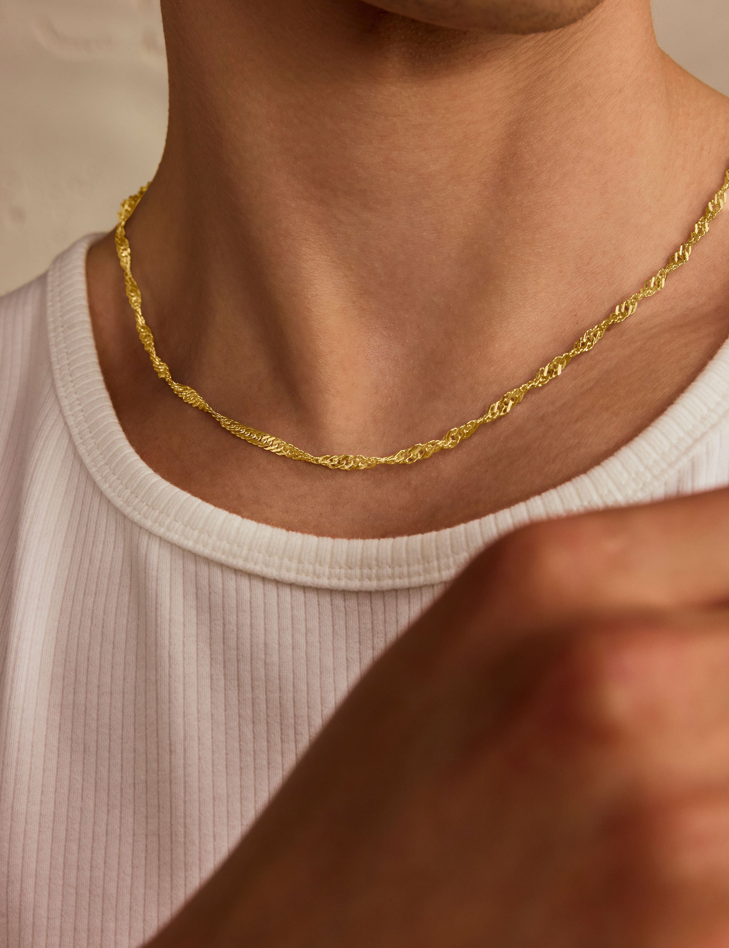 Singapur Halskette 4mm Gold