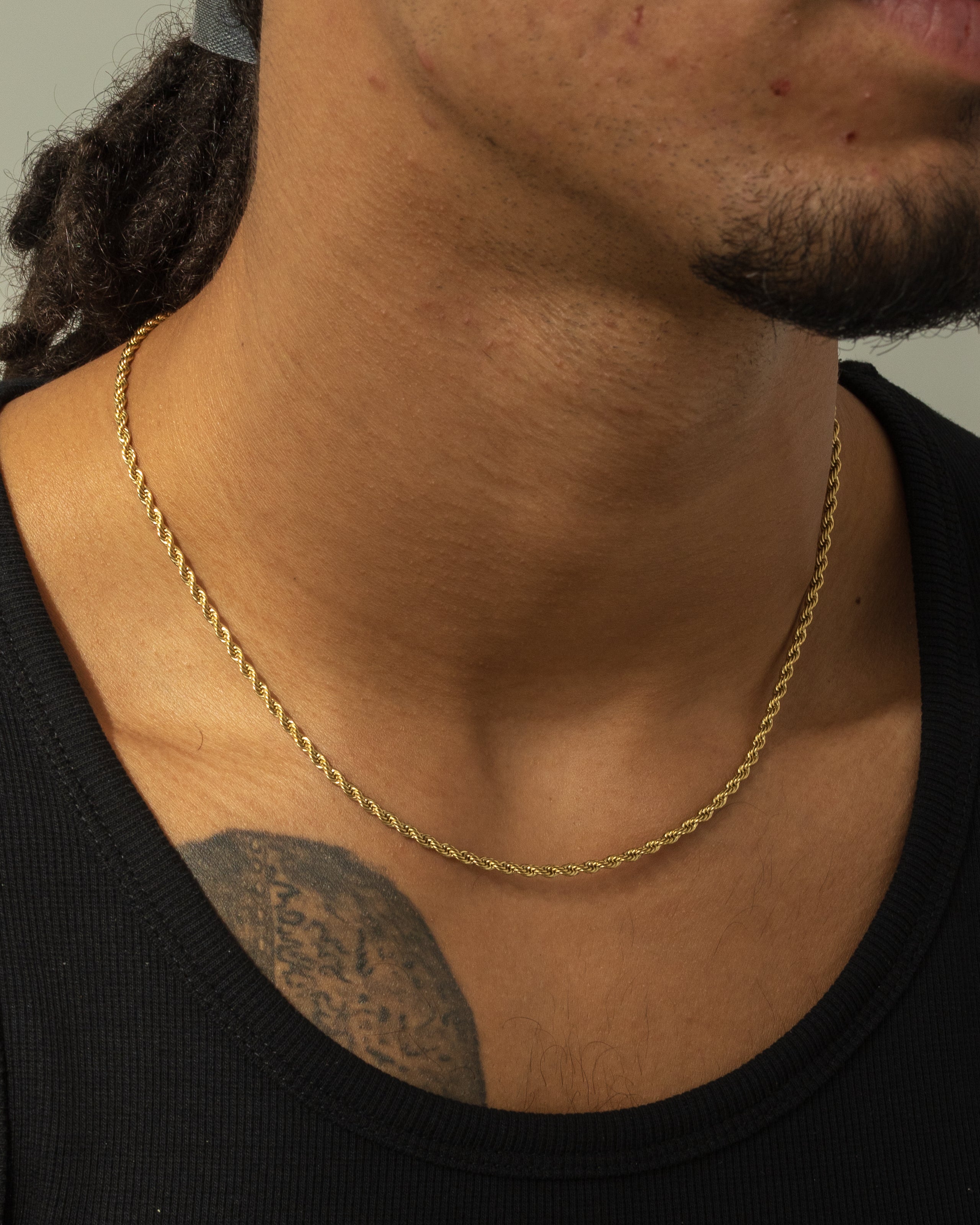 Rope Halskette 3mm - Gold