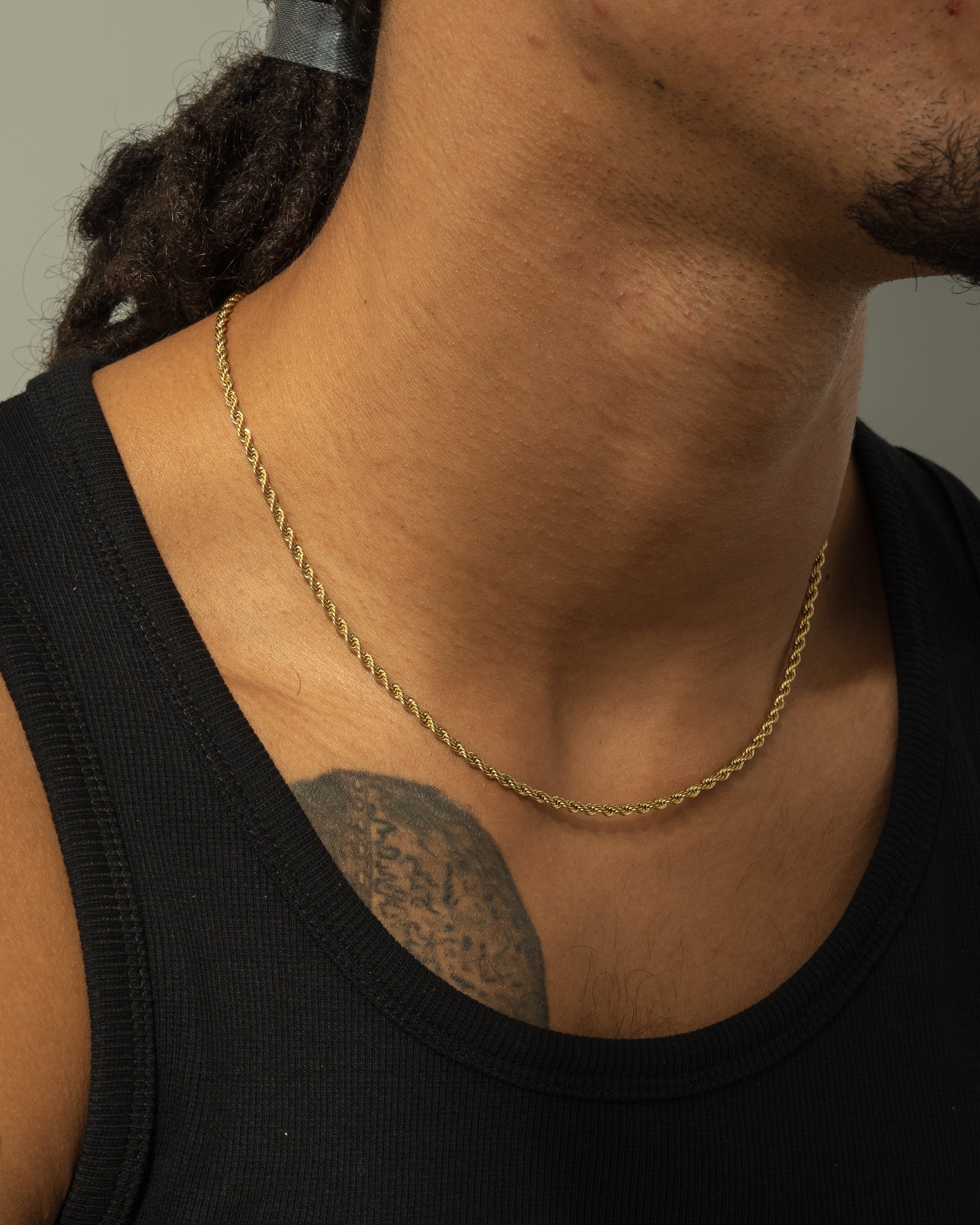 Rope Halskette 3mm - Gold