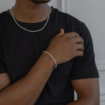 Armband || || Look: Ice Tennis Armband 3mm  Ice Tennis Halskette 3mm