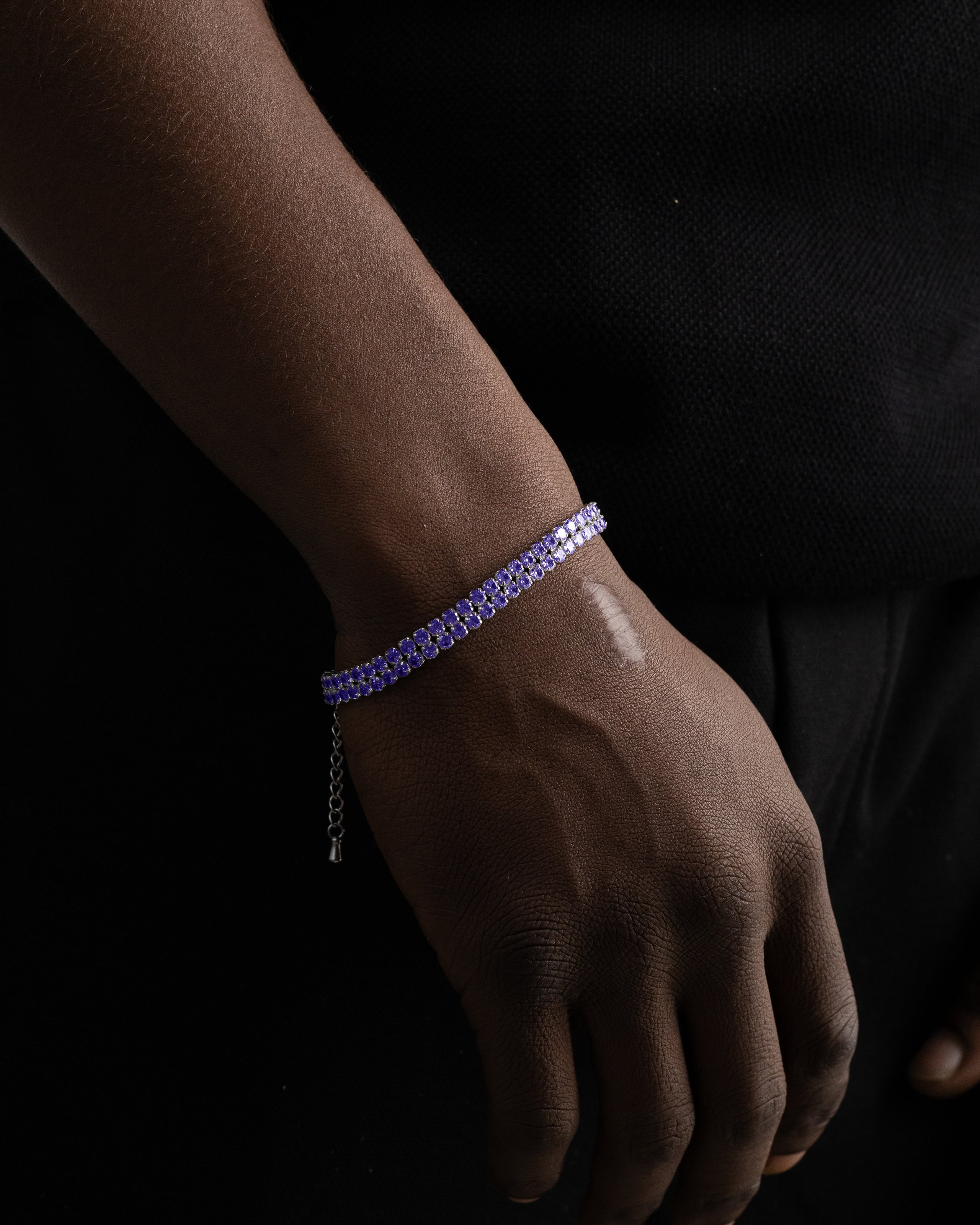 Ice Double Line Armband - Violet